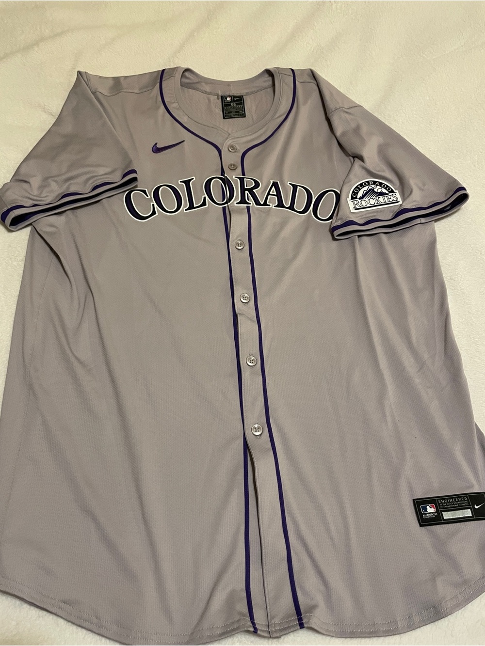 NWOT MLB Nike Colorado Rockies Authentic Jersey Sz 3XL